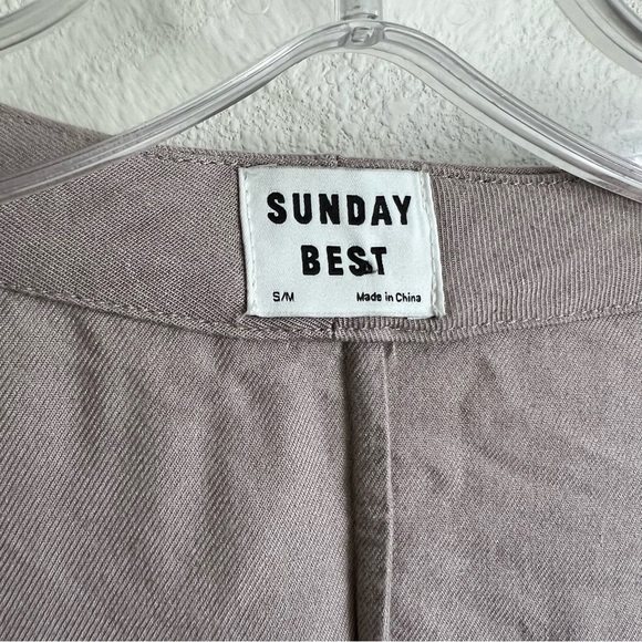 Sunday Best Aritzia S/M Taupe Oversized Coverup Shrug Rayon Fall Capsule Top R1 - Picture 4 of 6